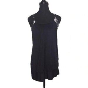 Lululemon Dress Tunic Black Tube Bottom Floral Bra Cinched Back  Strap